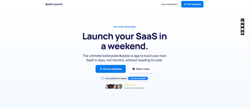 Bullet Launch Landing Page