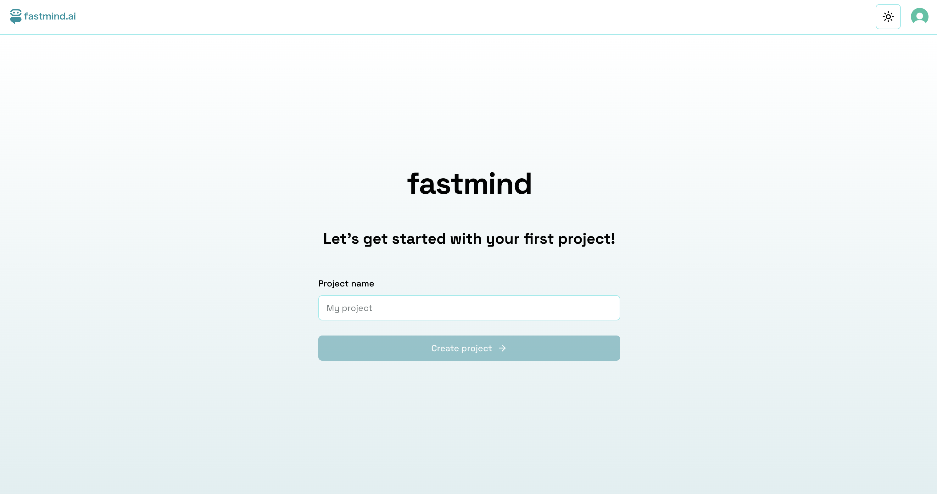 Fastmind.ai Create Project