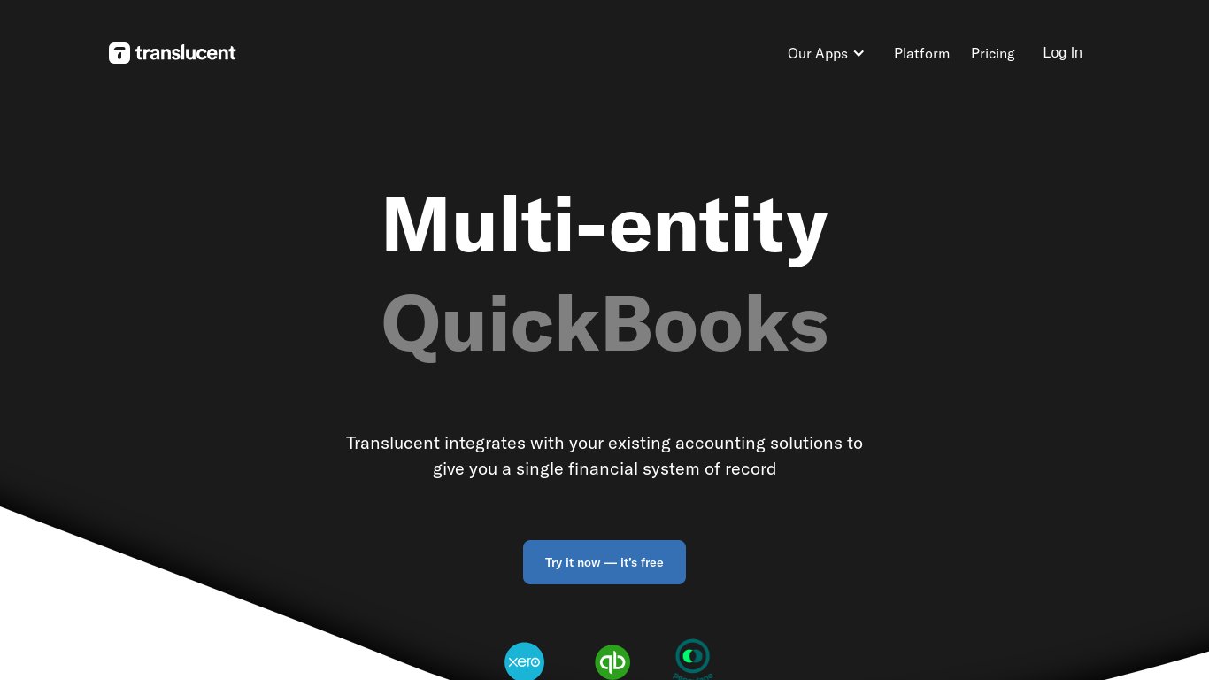 Translucent Landing page