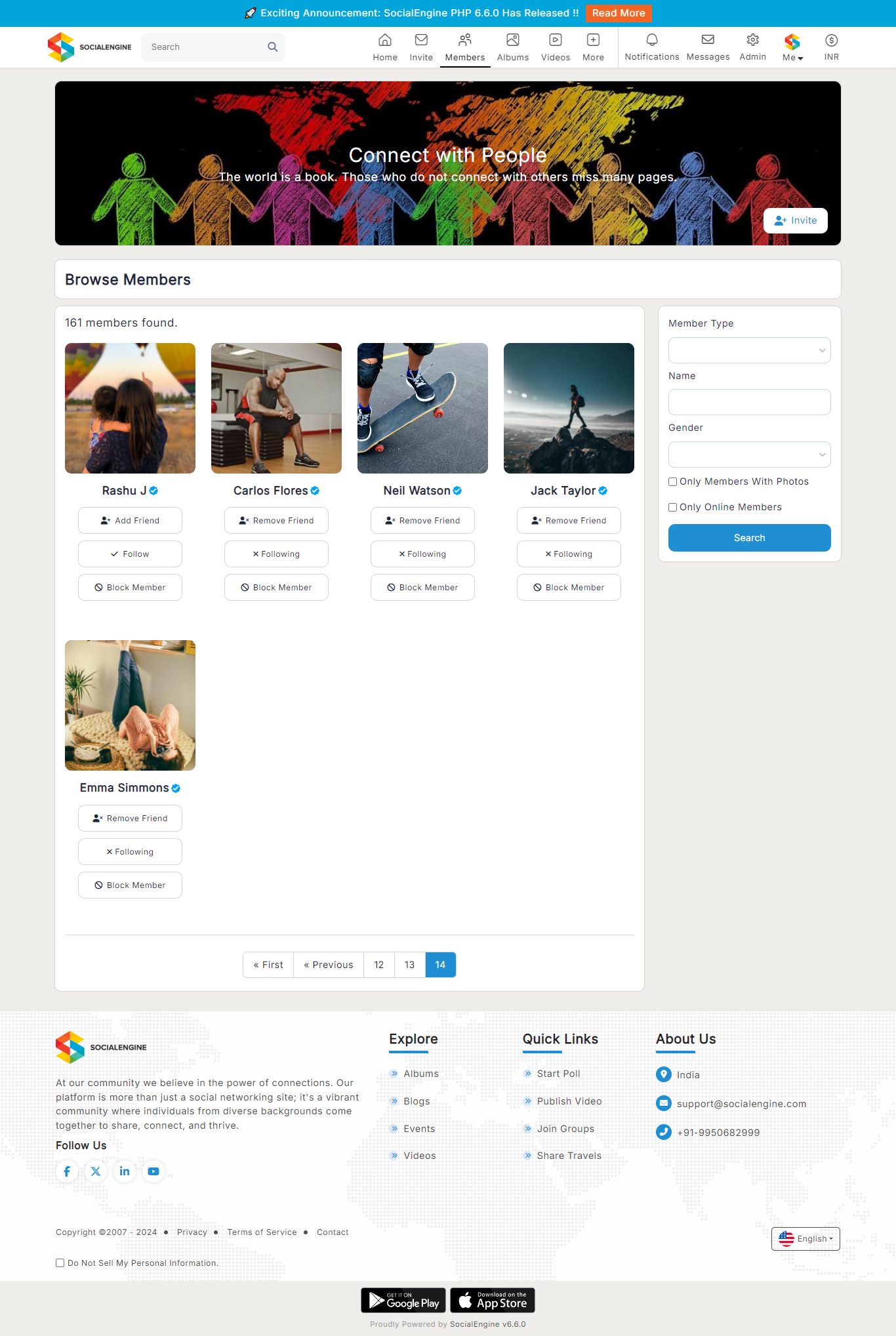 SocialEngine SocialEngine Member Directory