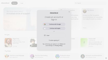 character.ai screenshot