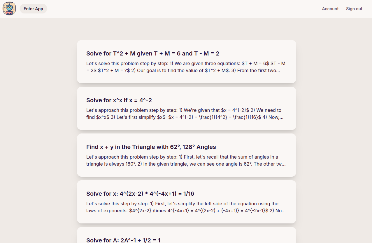AI Math Solve 