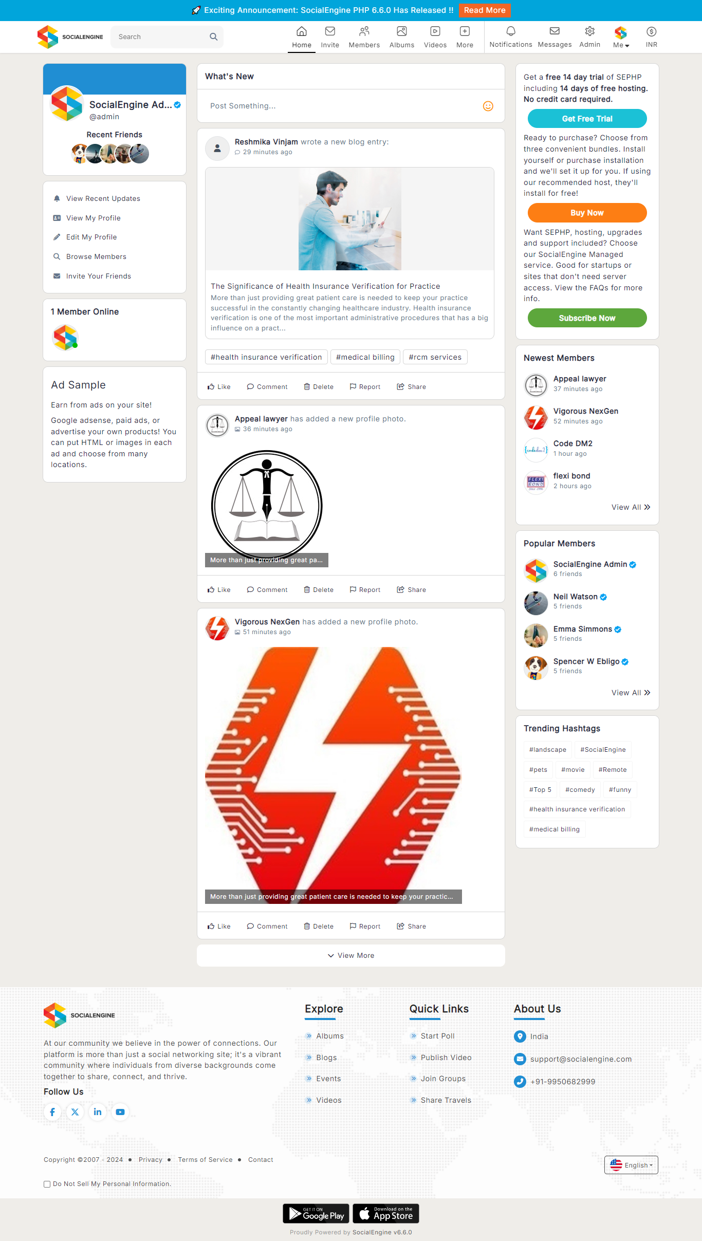 SocialEngine SocialEngine Community Feed