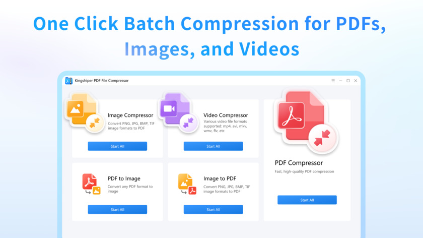 Kingshiper PDF File Compressor Landing Page