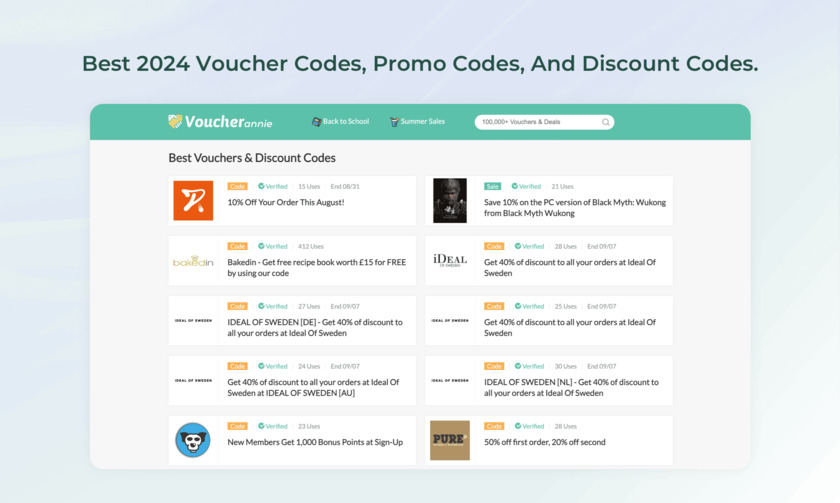 Voucherannie Landing Page
