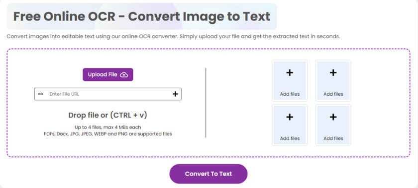 OCROnline.io Landing Page