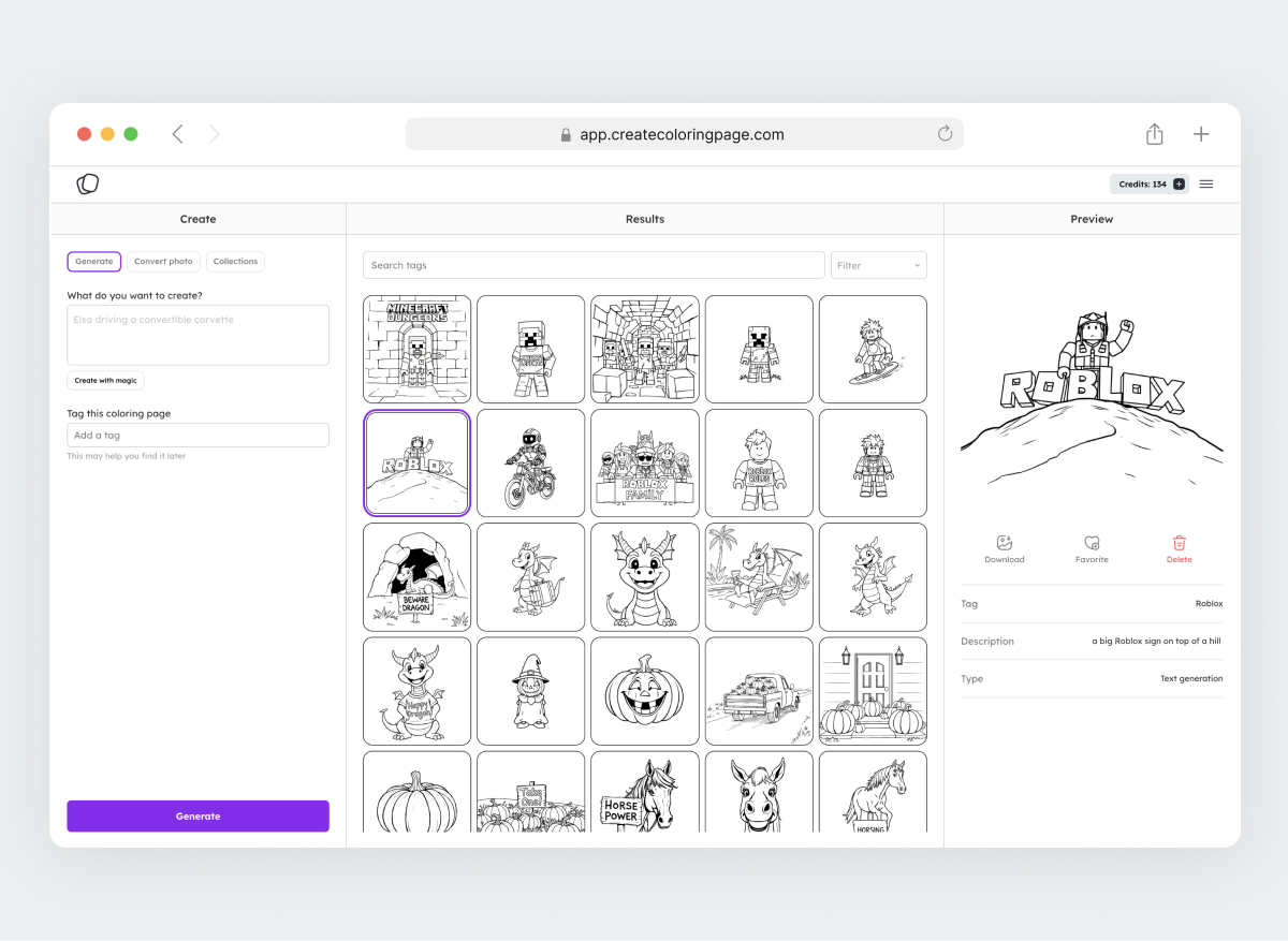 Create Coloring Page Home Page