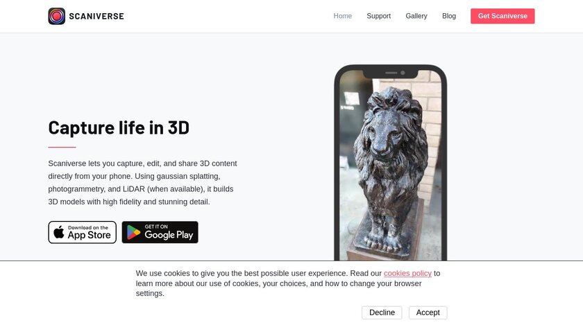 Scaniverse Landing Page