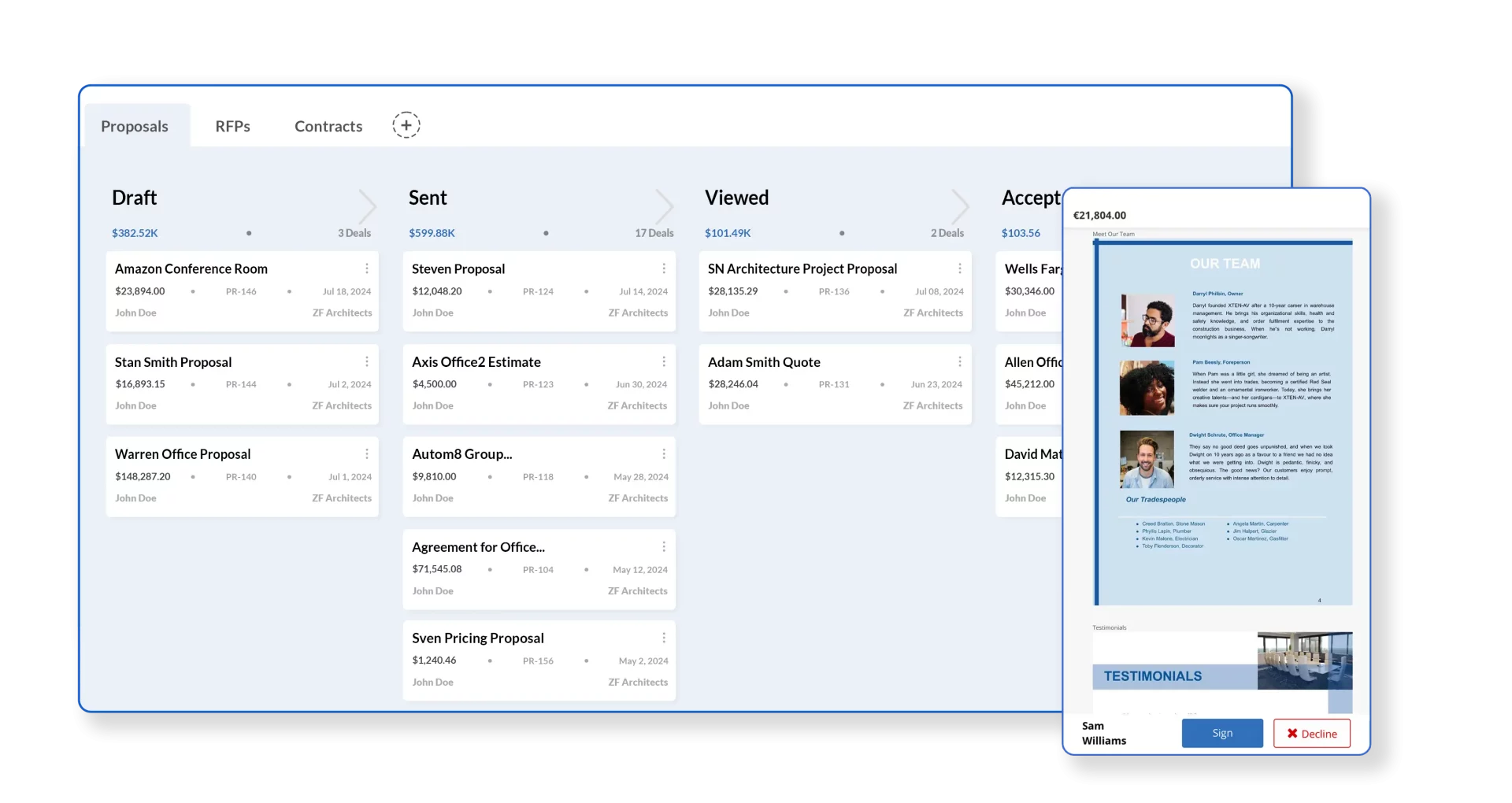 Super Proposal Track Your Proposal and Quotes