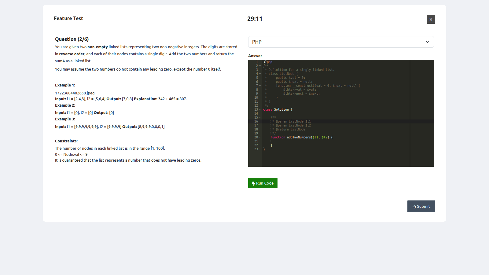 TalentScreen by InterMatics Code question test