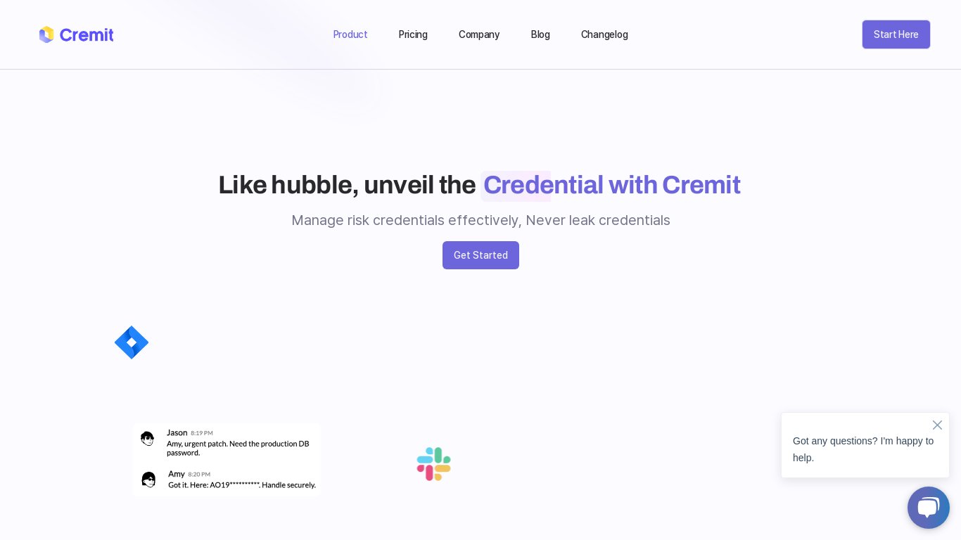 Cremit Landing page