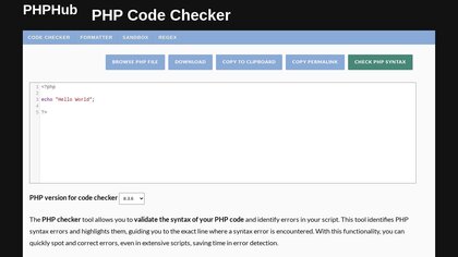 PHPHub.net Code Checker image