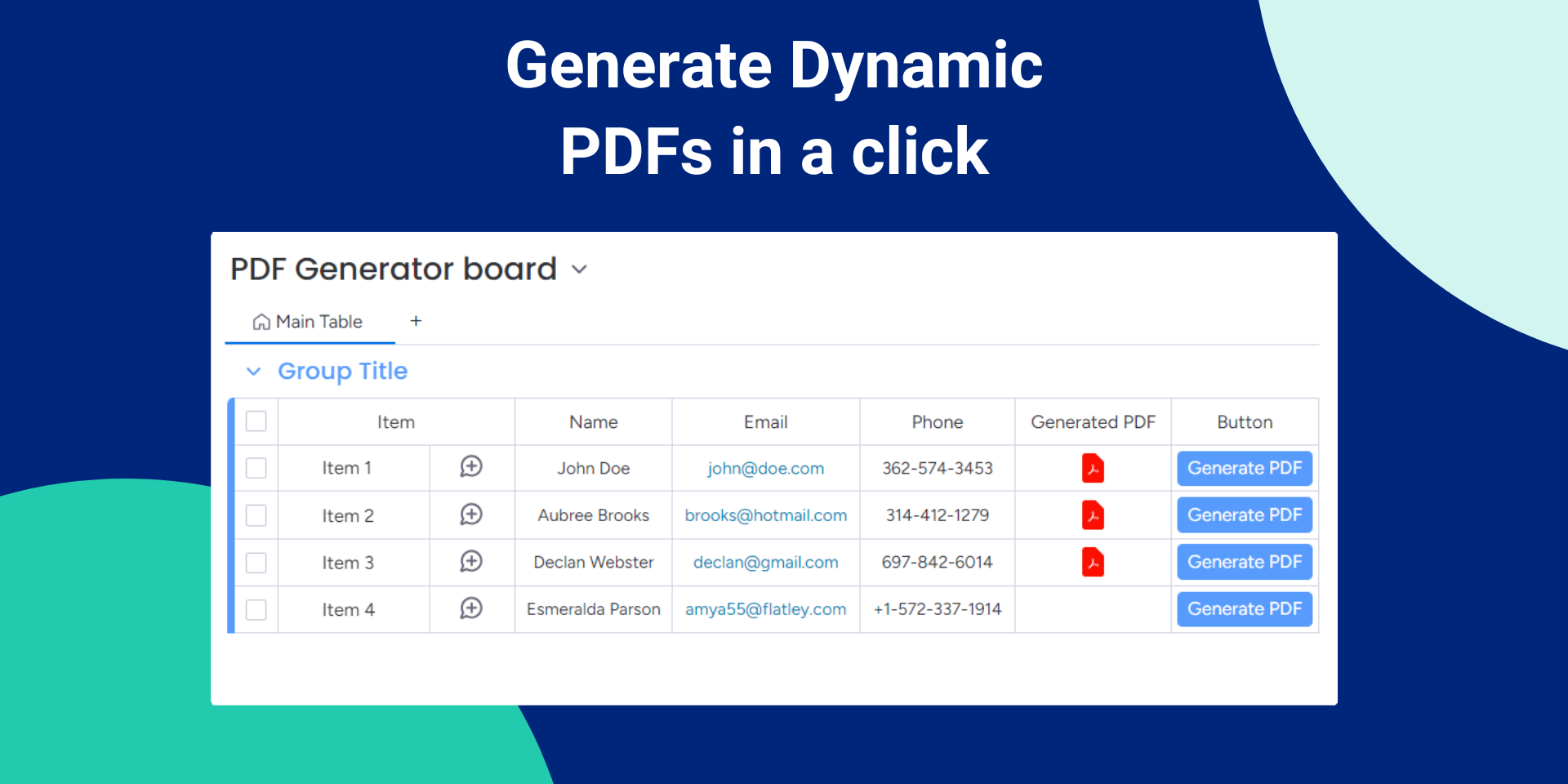 FillFaster Monday Generate PDF