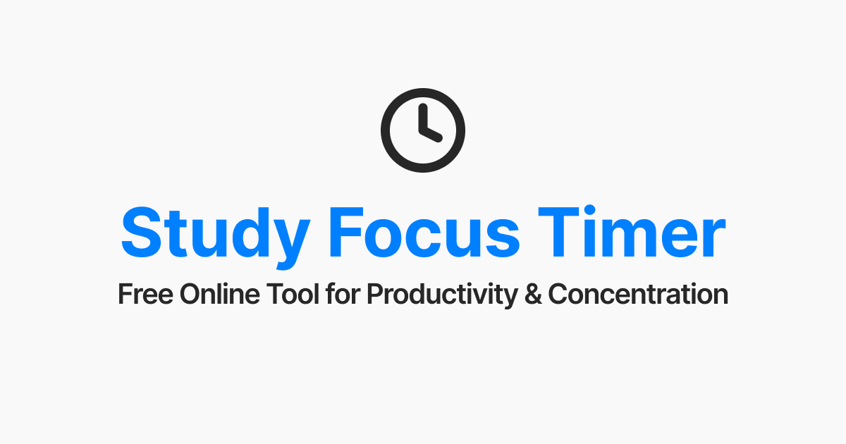 Study Focus Timer 