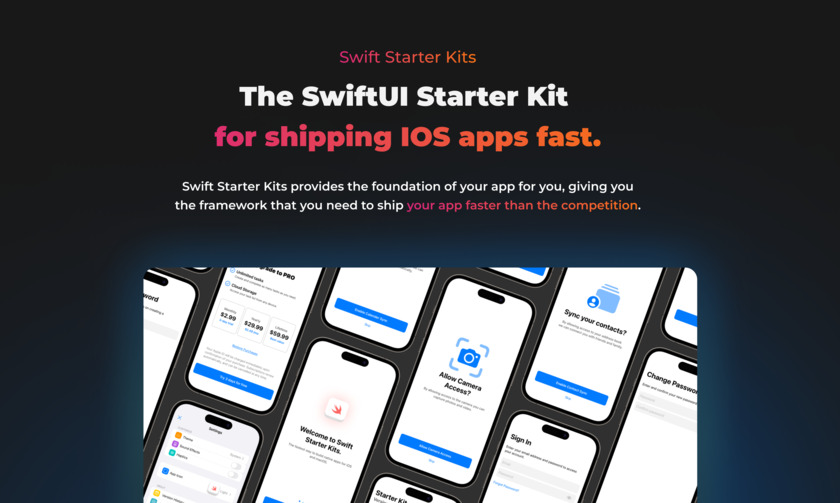 Swift Starter Kits Landing Page