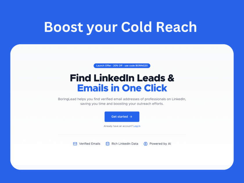 BoringLead Landing Page