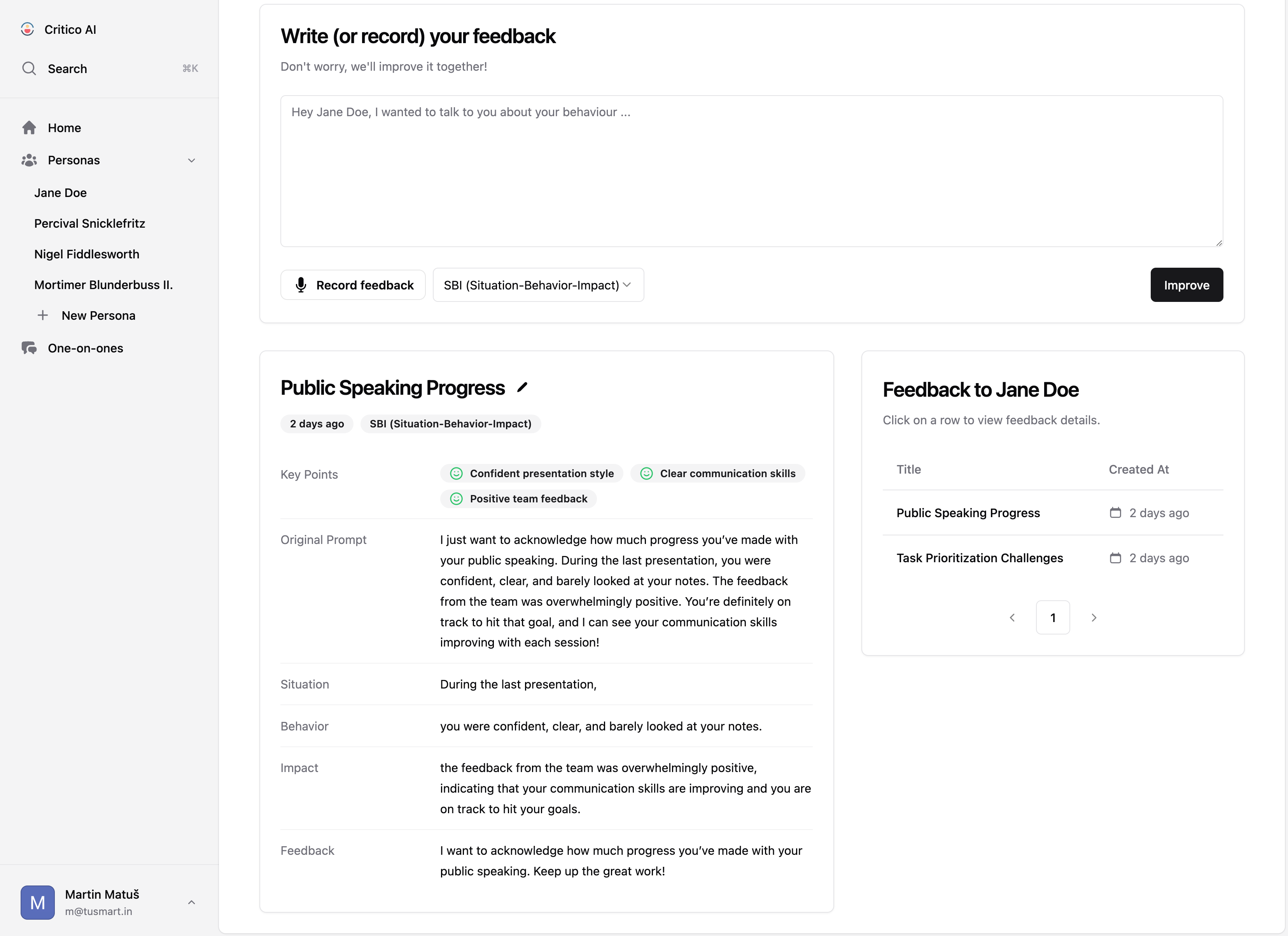 Critico AI AI Feedback Improvement