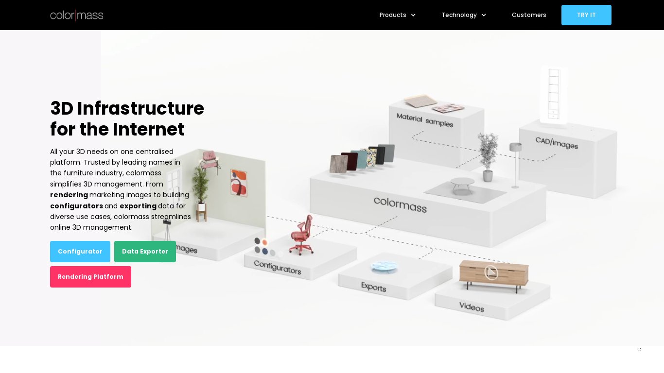 colormass Landing page