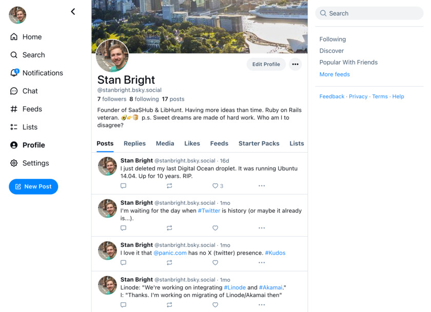 Bluesky Landing Page