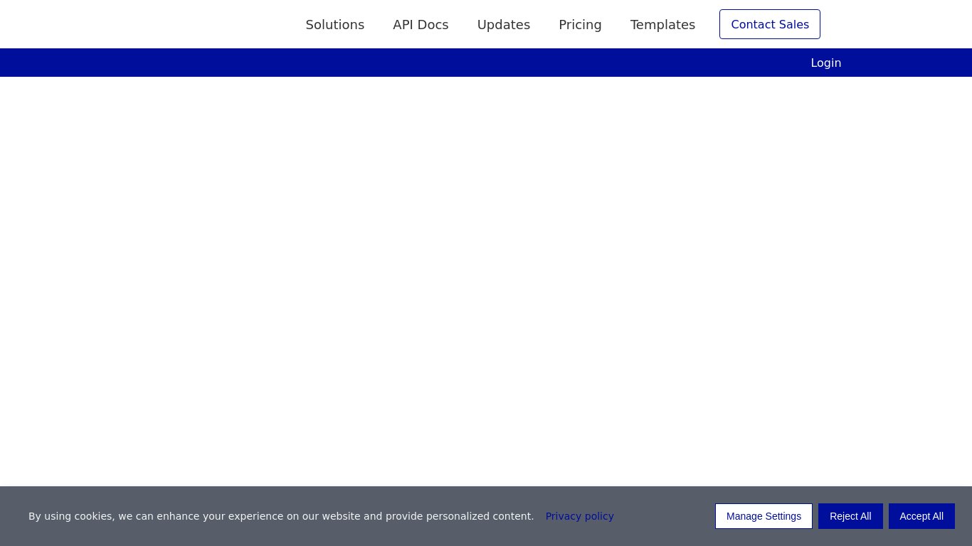 FastPDF API Landing page