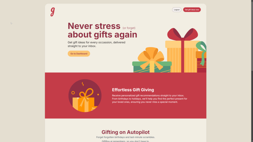 Giftbox.ai Landing Page