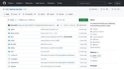 Yelp's detect-secrets image
