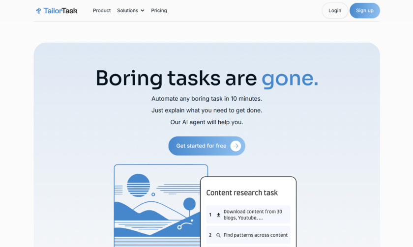 TailorTask.ai Landing Page