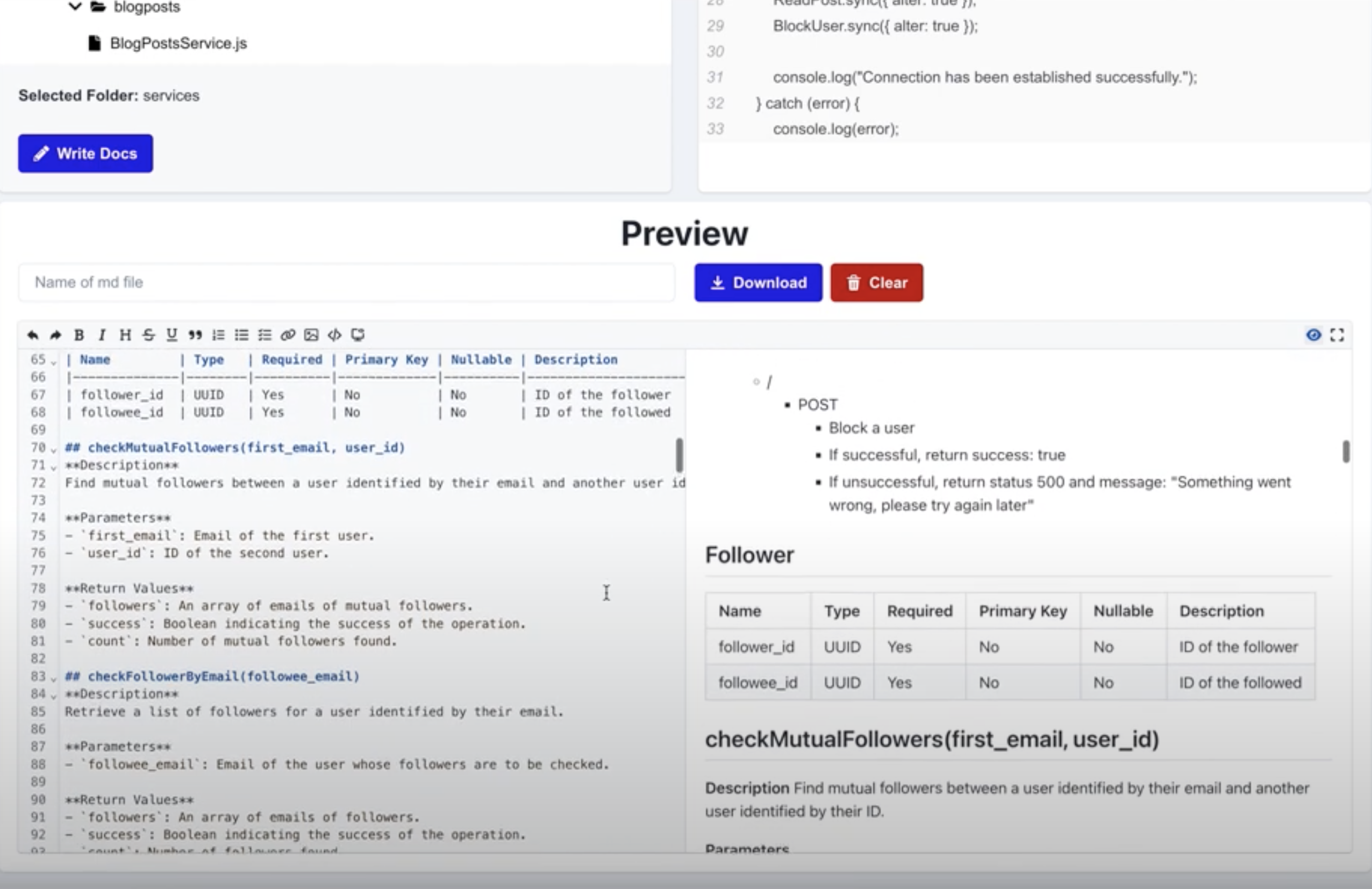 Code2Docs Preview