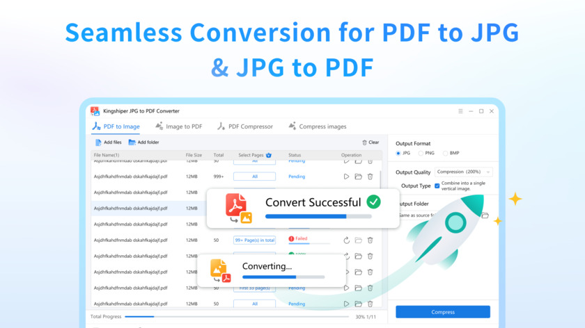 Kingshiper JPG to PDF Converter Landing Page