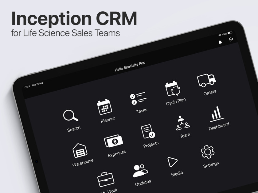 Inception CRM Inception CRM for Life Sciences