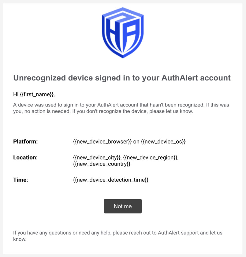AuthAlert.io Email Notification Template