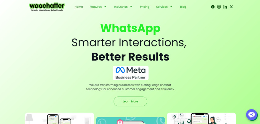 woochatter Landing Page