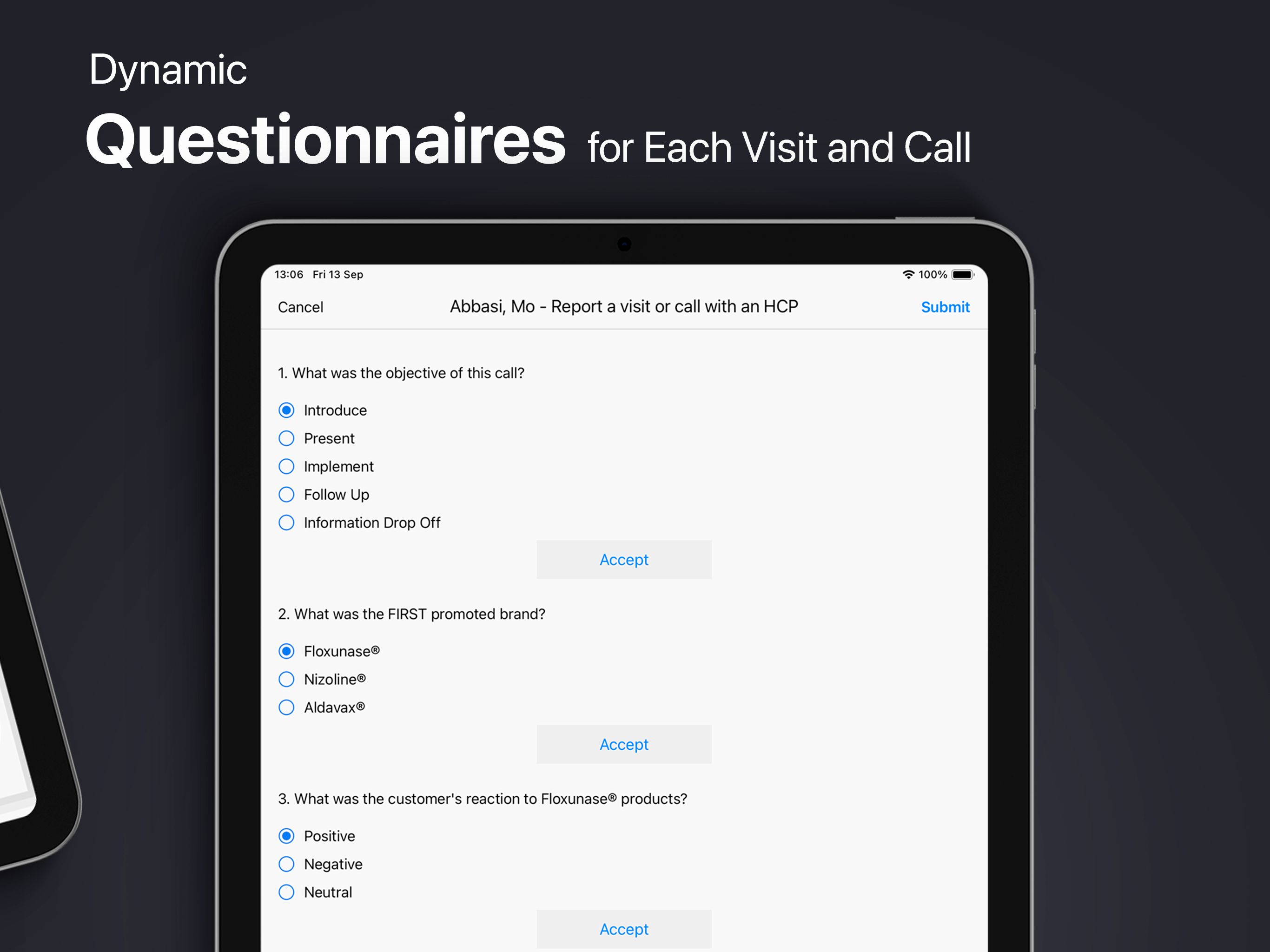 Inception CRM Call Report
