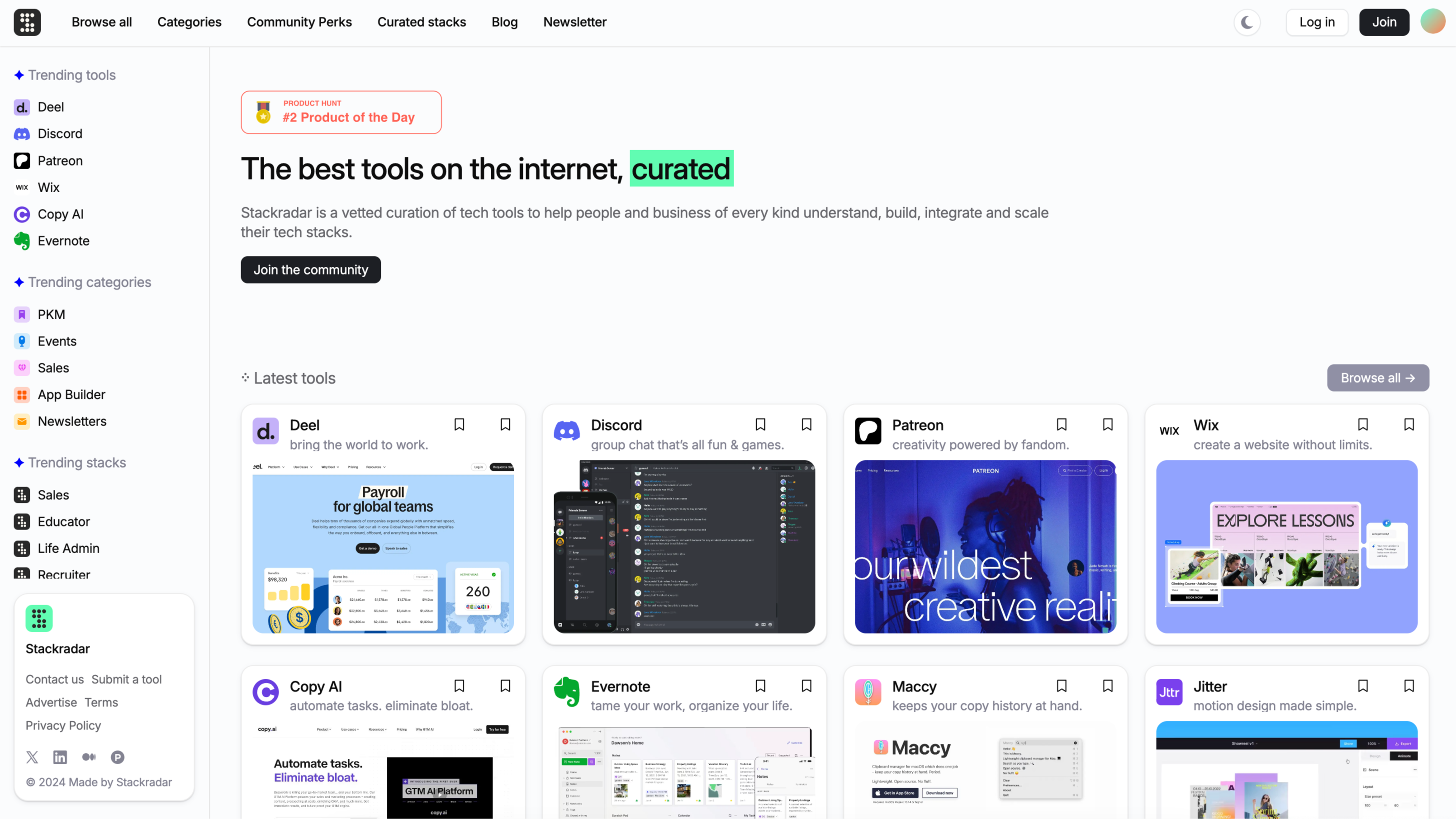 StackRadar Homepage