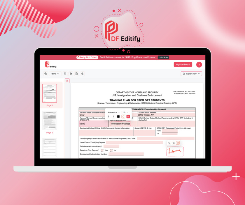 PDF Editify Landing Page