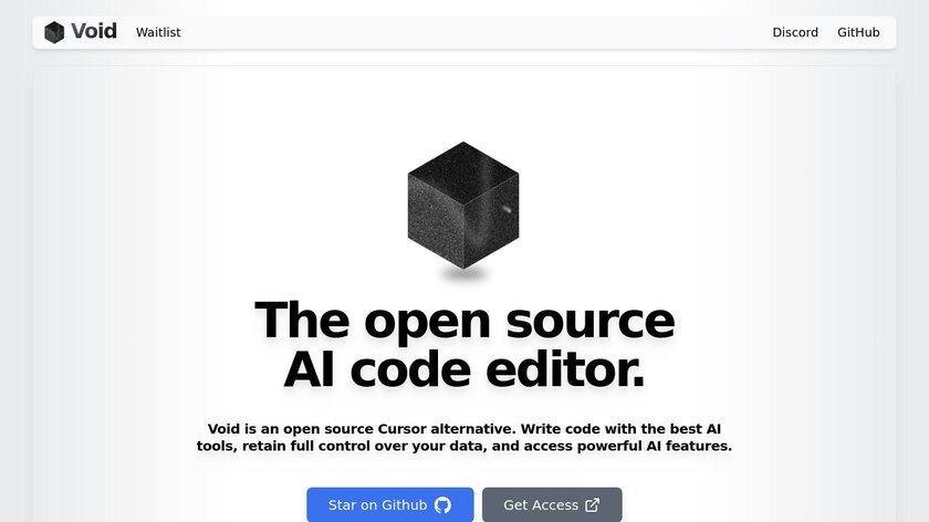 Void Editor Landing Page