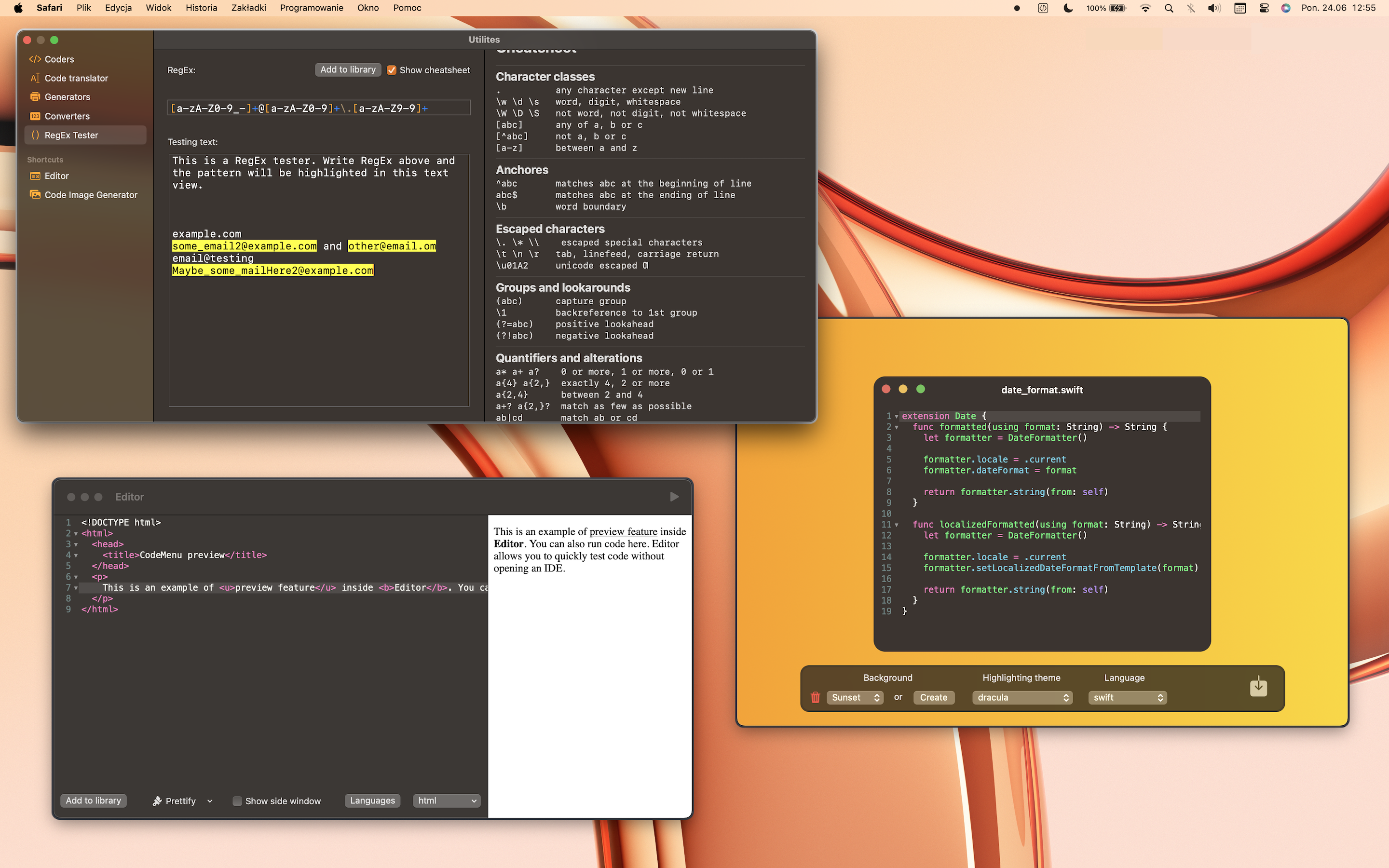 CodeMenu Beta Builtin tools