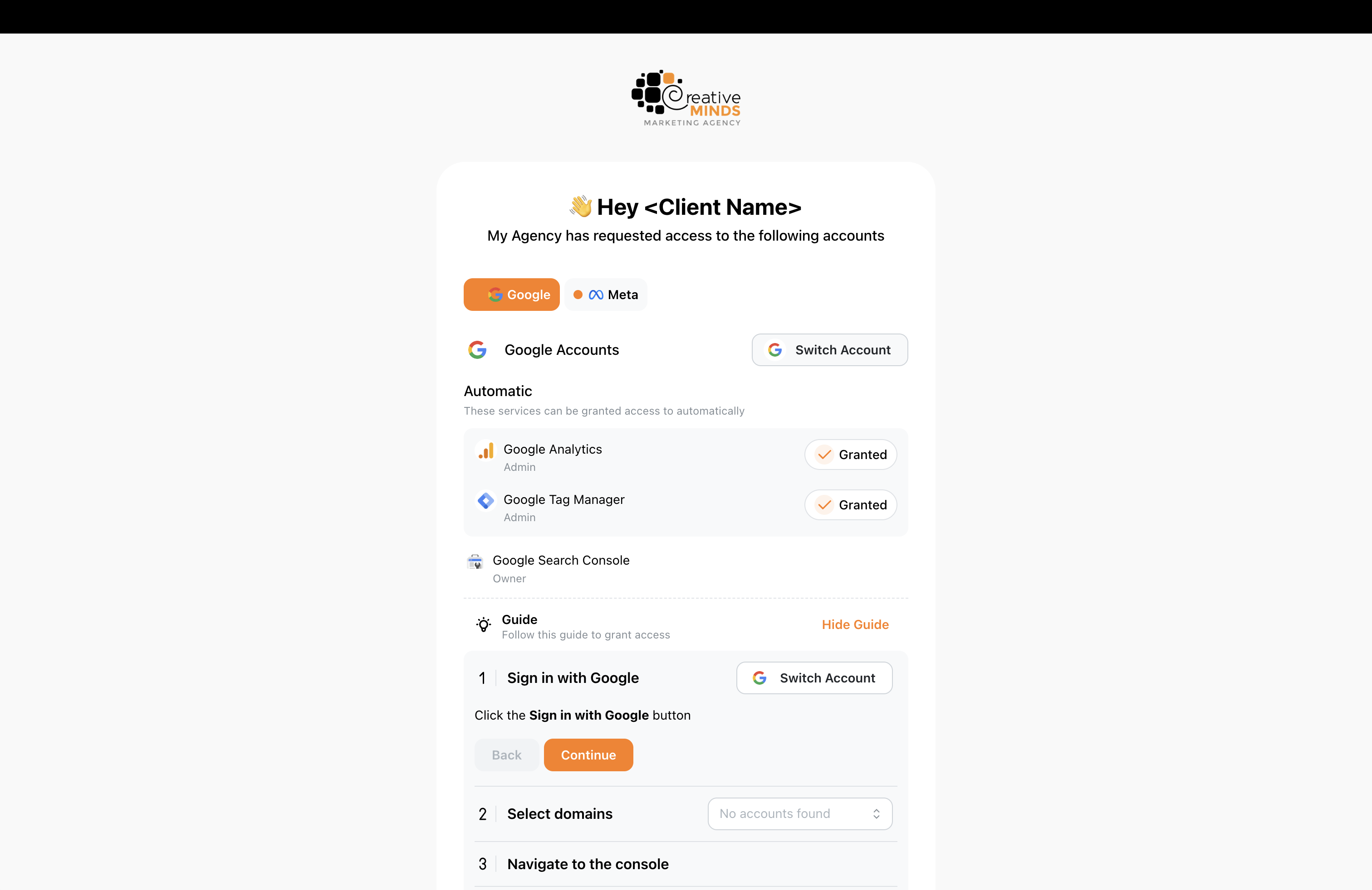 AgencyAccess In-product