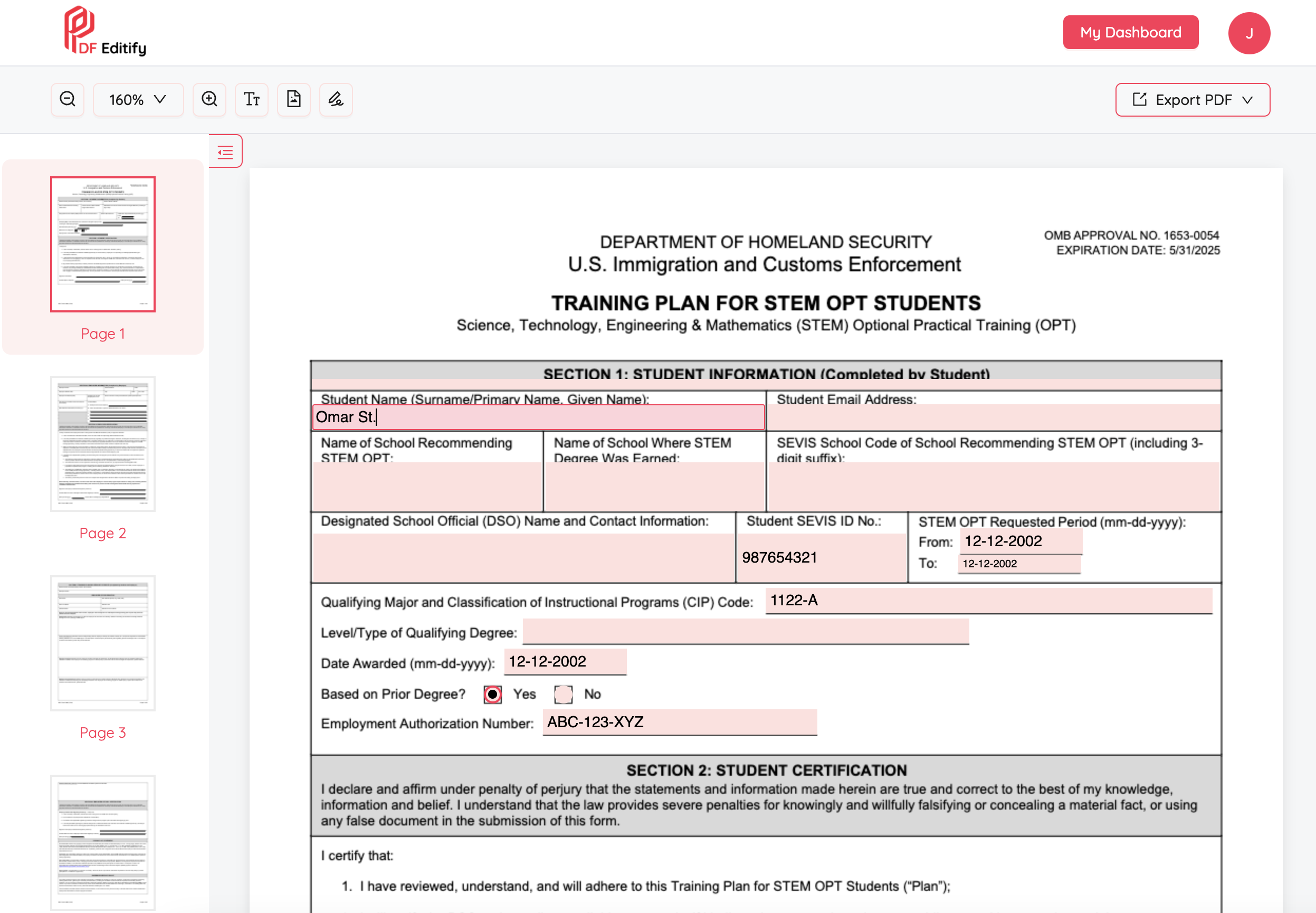 PDF Editify Fill PDF