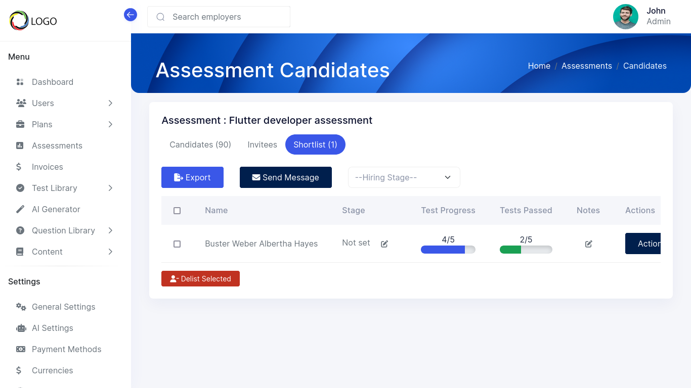 TalentScreen by InterMatics Candidates
