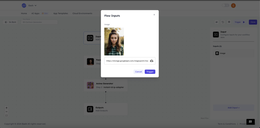 Eachlabs.ai AI Models Workflow