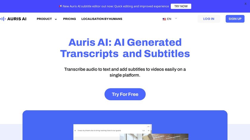 Auris AI Landing Page