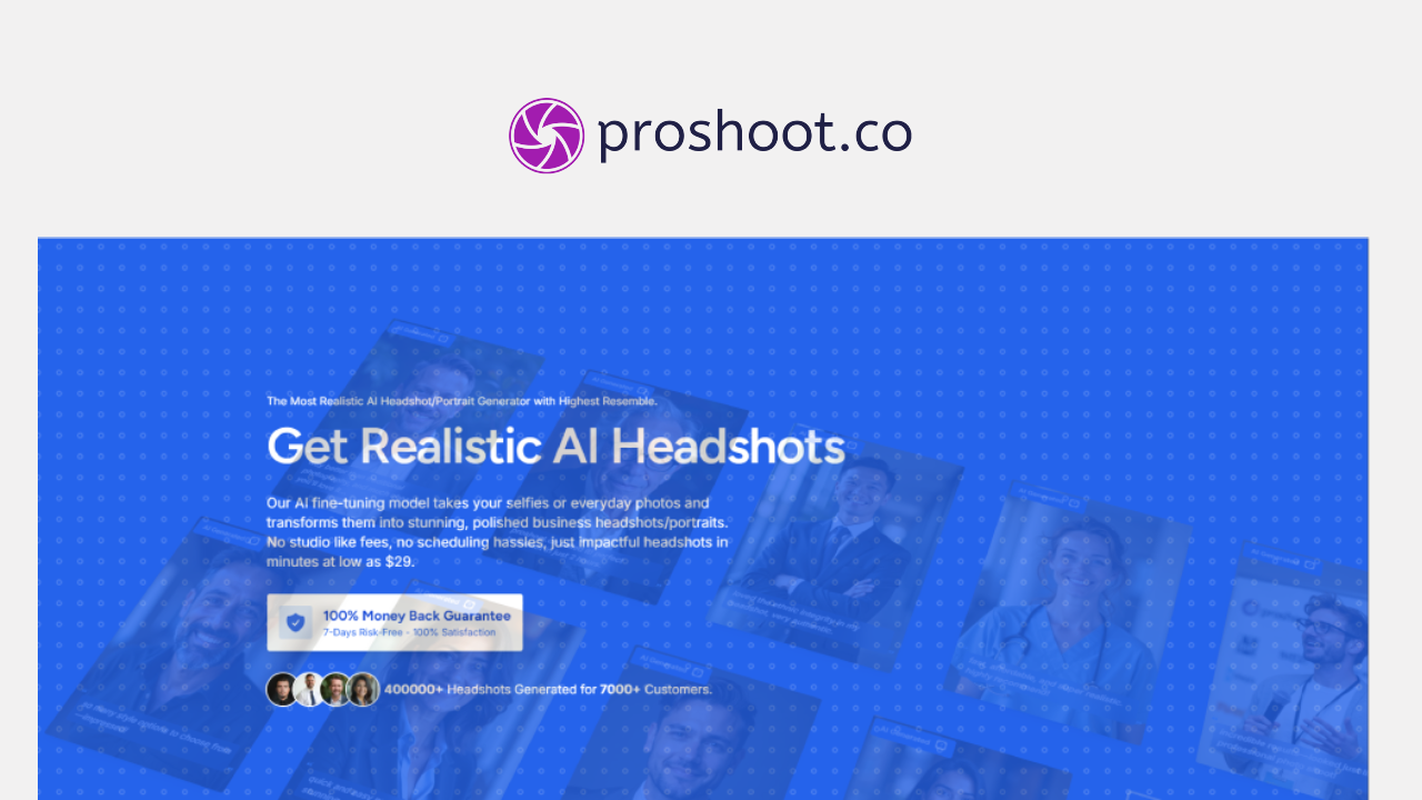 Proshoot.co Proshoot.co Money Back Guarantee.