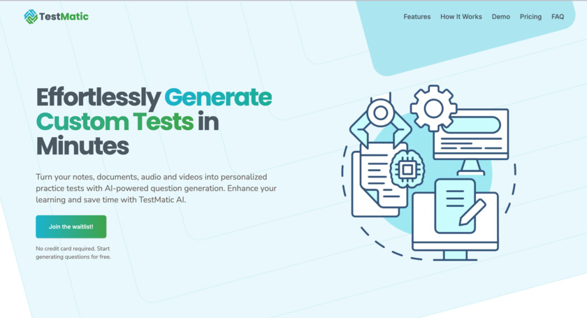 TestMatic AI Landing Page