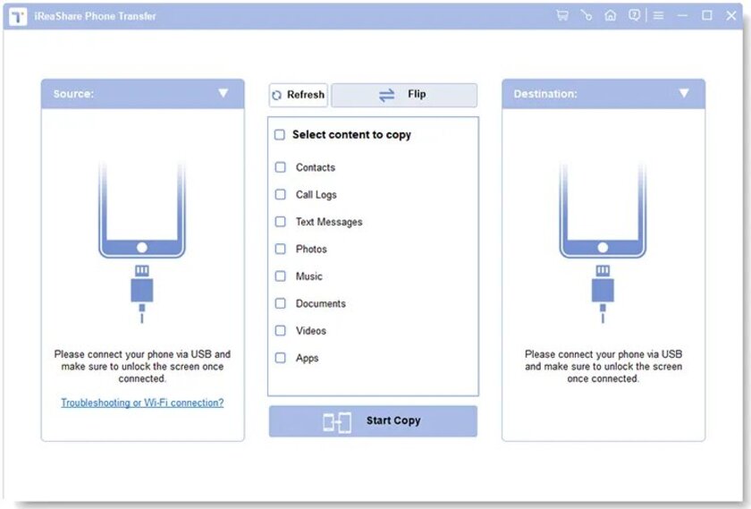 iReaShare Phone Transfer Landing Page