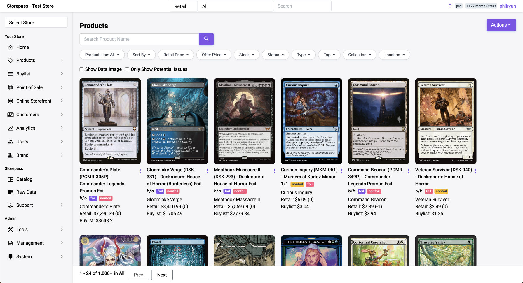 Storepass.co Inventory management