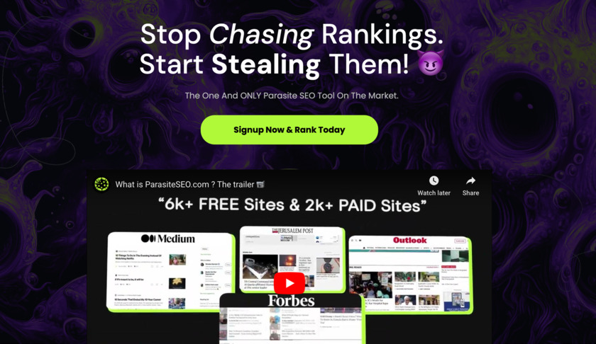 Parasite SEO Landing Page