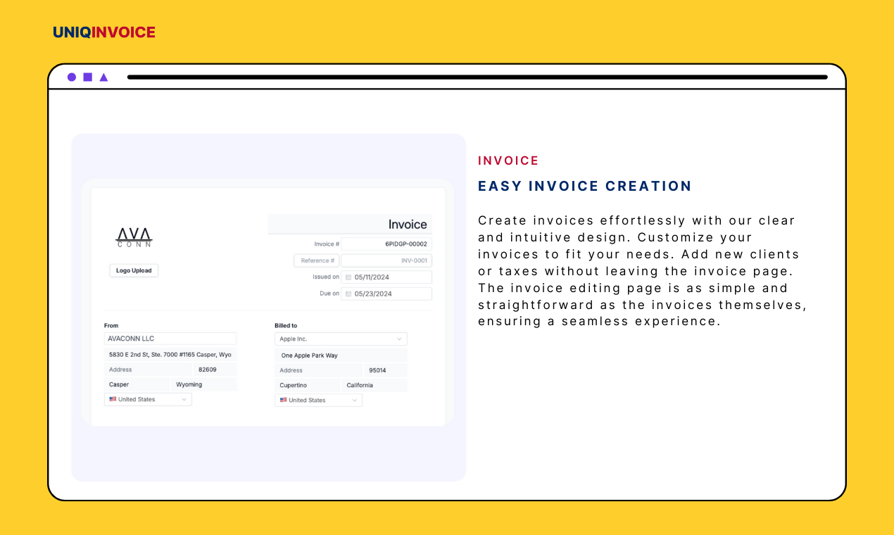 UniqInvoice UniqInvoice Invoice
