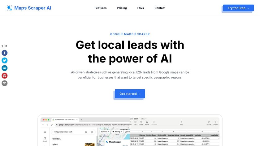 Maps Scraper AI Landing Page