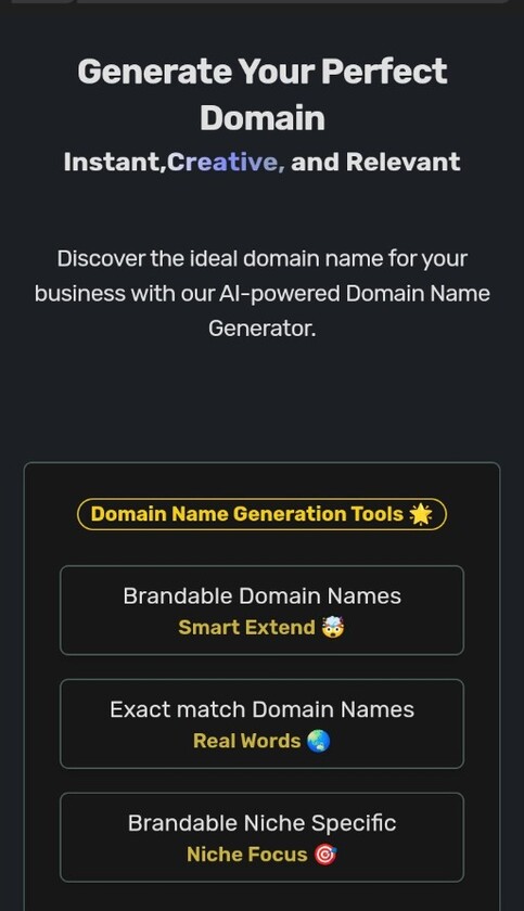 Nametly Landing Page